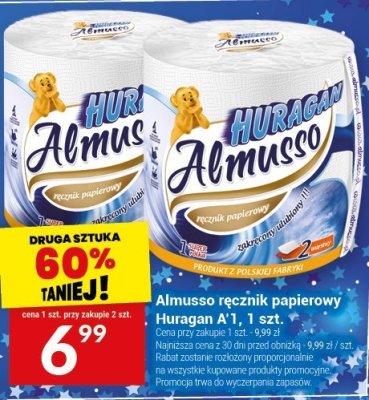 Ręcznik papierowy Almusso Huragan A`1 1 szt. promocja w Twój Market