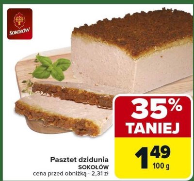 Pasztet dziduna Sokołów 100 g promocja w Carrefour Market