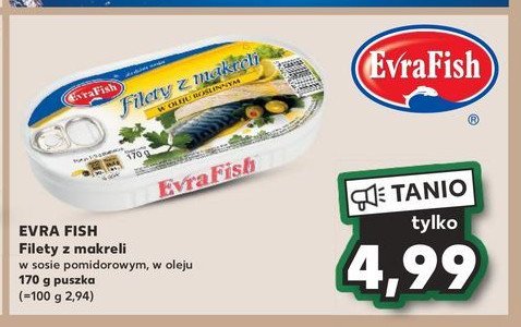 Filety z makreli w oleju Evrafish promocja