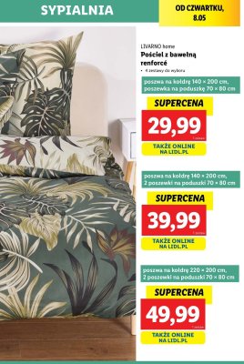 Komplet po艣cieli z bawe艂n膮 renforce 220 x 200 cm + 2 x 70 x 80 cm LIVARNO HOME promocja