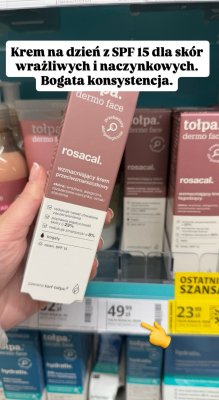 Krem na dzień tołpa dermo face rosacal SPF 15 promocja w Hebe
