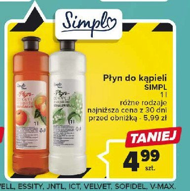 Płyn do kąpieli konwaliowy Simpl promocja