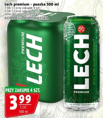 Piwo Lech premium puszka KOMPANIA PIWOWARSKA promocja w Prim Market