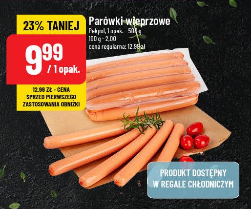 Parówki wieprzowe Pekpol promocja