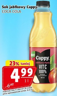Sok jabłkowy Cappy COCA COLA 1 l promocja w Prim Market