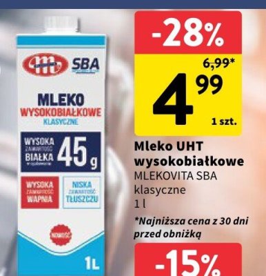 Mleko UHT wysokobiałkowe klasyczne promocja w Intermarche