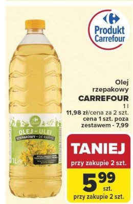 Olej rzepakowy CARREFOUR promocja w Carrefour Market