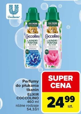 Perfumy do płukania tkanin 460 ml różne rodzaje Coccolino promocja w Carrefour