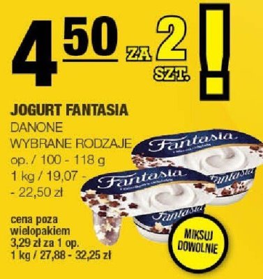 Jogurt Fantasia Danone promocja w SPAR