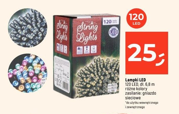 Lampki 120 led z pilotem promocja