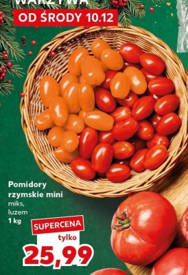 Pomidory rzymskie mini miks luzem promocja w Kaufland