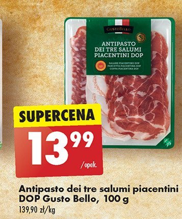 Antipasto dei tre salumi piacentini Gustobello promocja