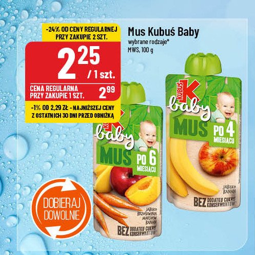 Mus jabłko banan Kubuś baby promocja