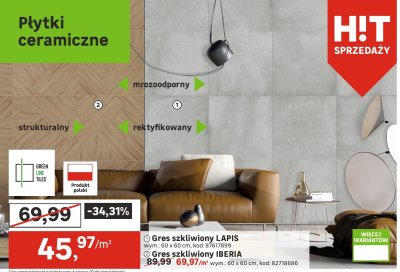 Gres szkliwiony IBERIA promocja w Leroy Merlin