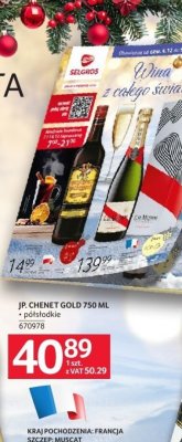 Wino J.P. Chenet Gold 750 ml promocja w Selgros