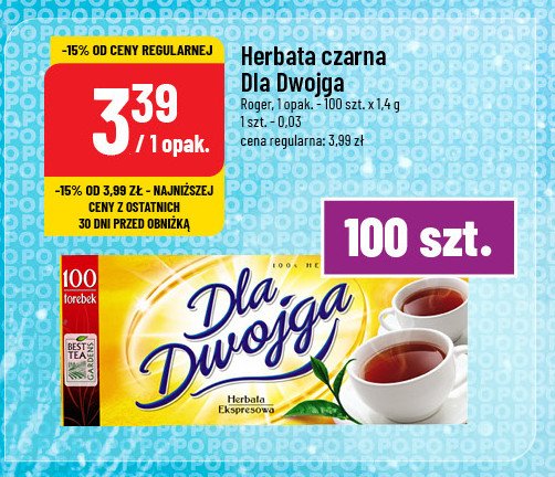 Herbata ekspresowa Sir roger dla dwojga promocja w POLOmarket