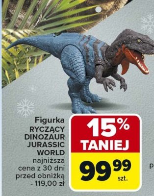 Figurka RYCZĄCY DINOZAUR JURASSIC WORLD promocja w Carrefour