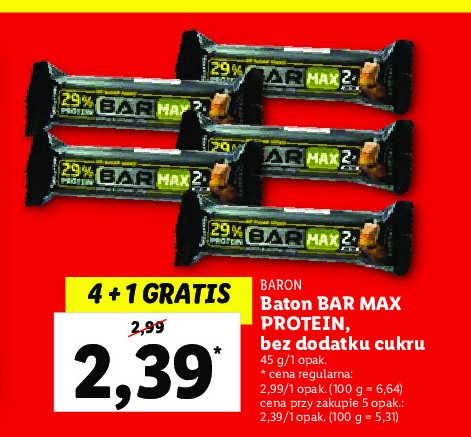 Baton proteinowy Baron bar max promocja