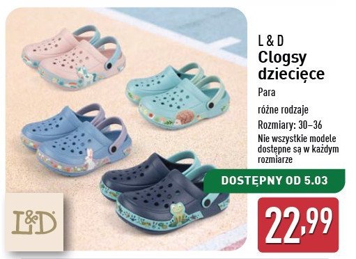 Clogsy chłopięce L&d promocja