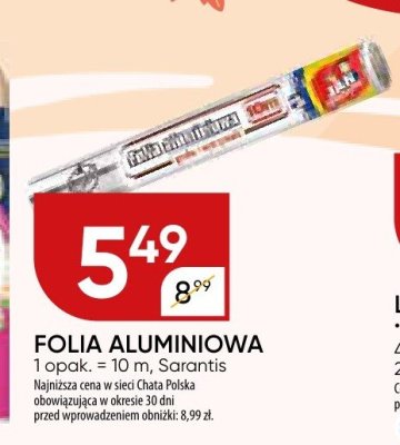 Folia aluminiowa Sarantis promocja w Chata Polska