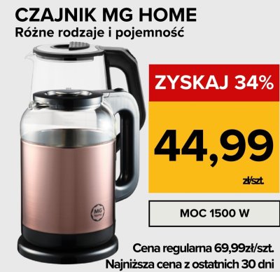 Czajnik MG HOME promocja w Supeco