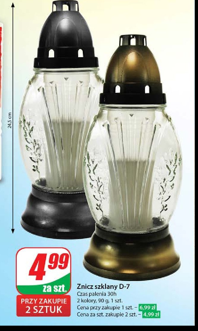 Znicz szklany d-7 promocja