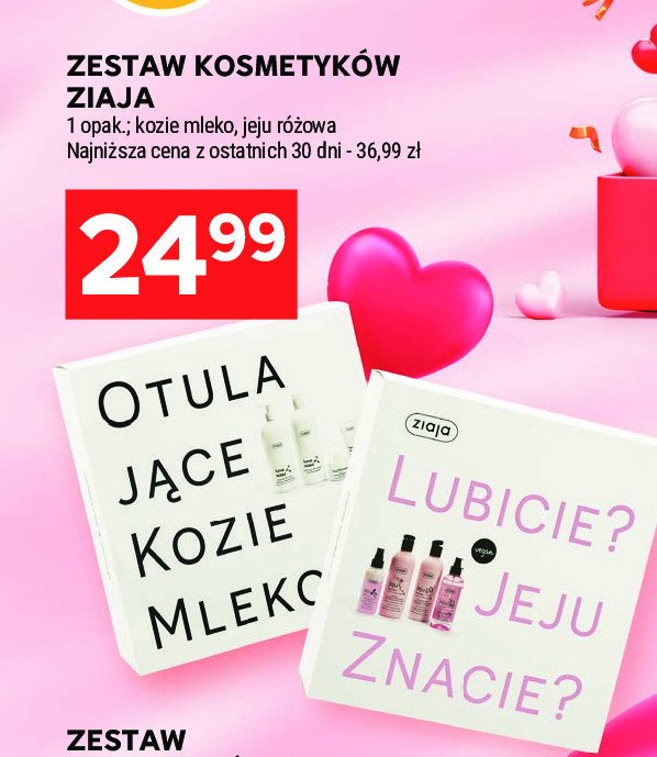 Zestaw w pudełku znacie jeju lubicie: płyn micelarny 390ml + tonik 200ml + pasta 75ml + mus do twarzy 50ml Ziaja zestaw promocja