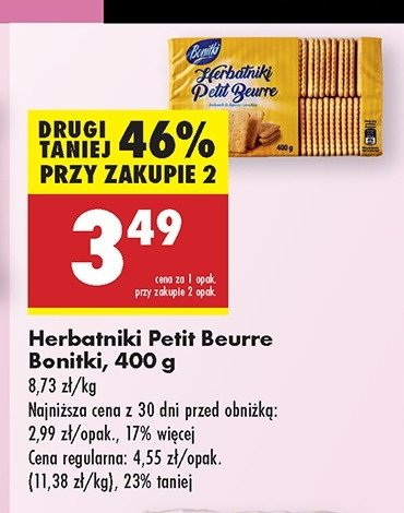 Herbatniki petit beurre Bonitki promocja