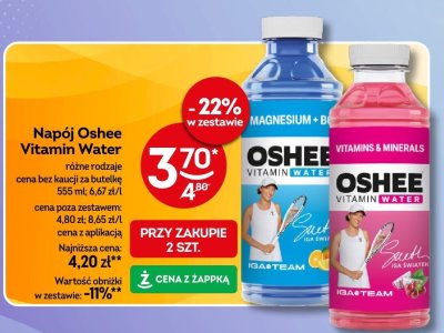 Napój Oshee Vitamin Water różne rodzaje promocja w Żabka