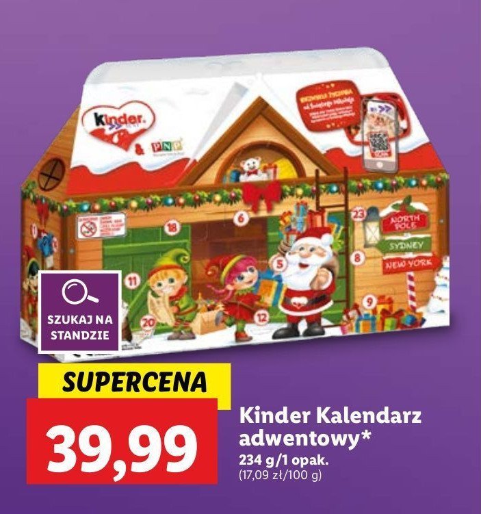 Kalendarz adwentowy 3d Kinder promocja