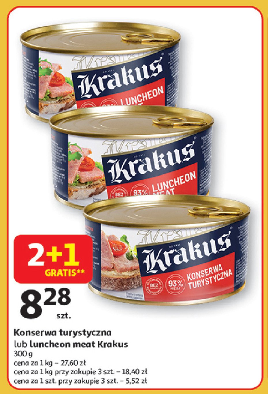 Konserwa turystyczna Krakus animex promocja w Auchan