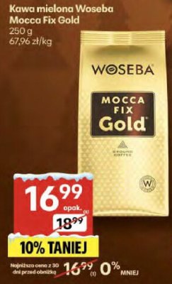 Kawa mielona Woseba Mocca Fix Gold promocja w Delikatesy Centrum
