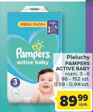 Pieluchy rozmiar 6 Pampers active baby-dry promocje