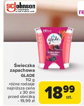 Świeca zapachowa bubbly berry splash Glade by brise promocja