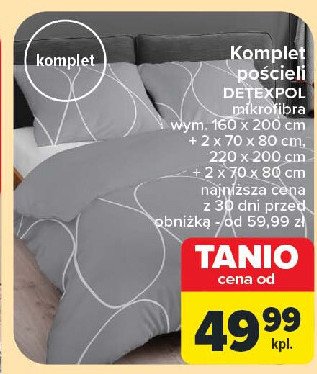 Komplet pościeli mikrofibra wym. 160 x 200 cm + 2 x 70 x 80 cm Detexpol promocja