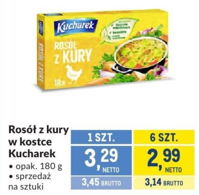 Rosół z kury w kostce Kucharek promocja w Makro