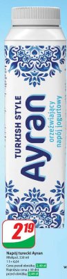 Nap贸j jogurtowy w stylu tureckim MLEKOVITA AYRAN promocja