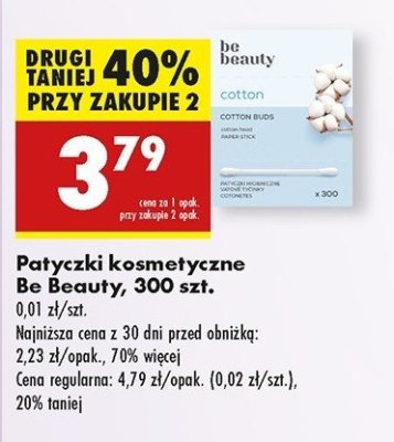 Patyczki higieniczne Be beauty Be beauty care promocja