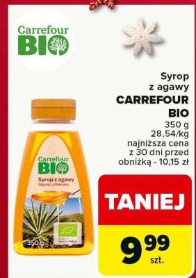 Syrop z agawy CARREFOUR BIO promocja w Carrefour Market