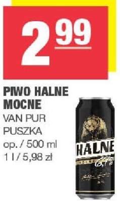 Piwo halne mocne Van Pur puszka promocja w SPAR