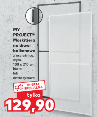 Moskitiera do drzwi balkonowych 100 x 210 cm biała K-classic myproject promocja