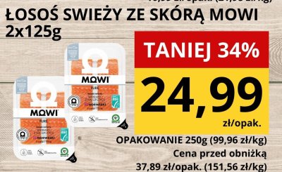Łosoś świeży ze skórą Mowi promocja w Supeco