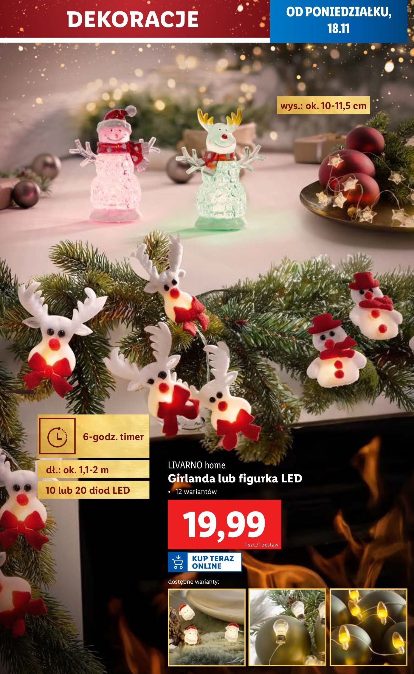 Figurka świetlna led 3d LIVARNO HOME promocja