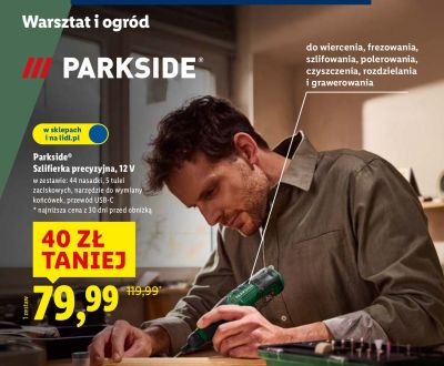 Szlifierka precyzyjna Parkside, 12 V promocja w Lidl