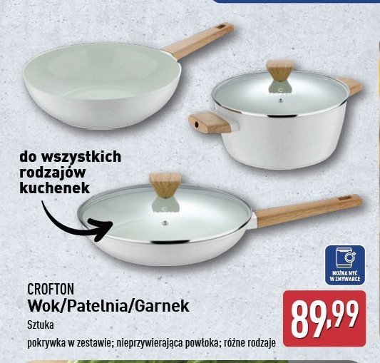 Wok 20 cm Crofton promocja w Aldi