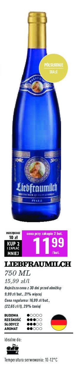 Wino Liebfraumilch blue promocja