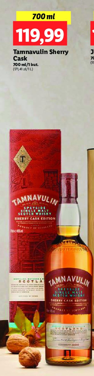 Whisky TAMNAVULIN SHERRY CASK promocja