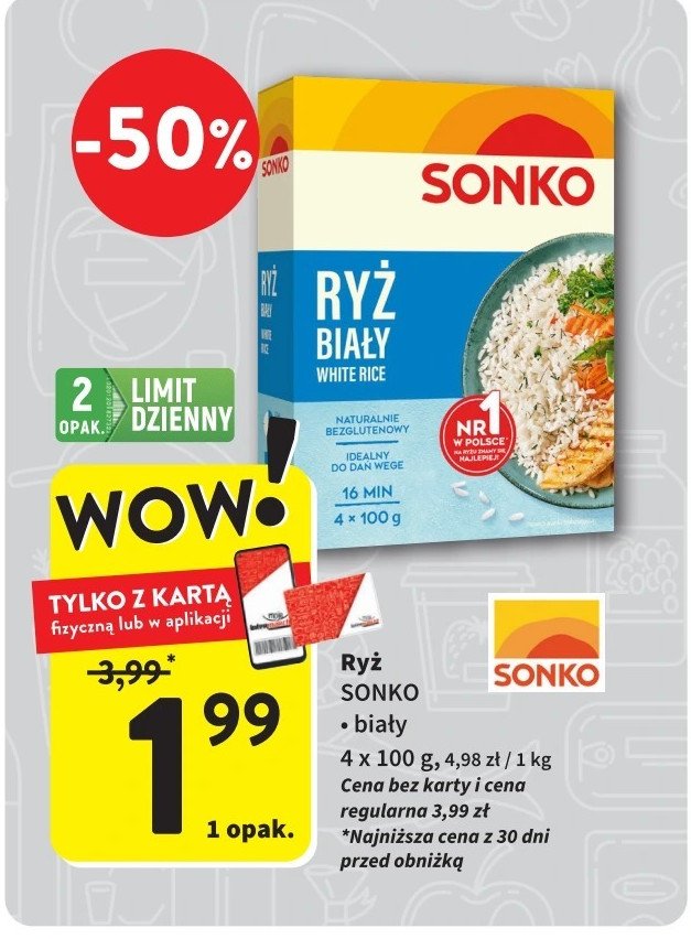 Ryż biały Sonko promocja w Intermarche