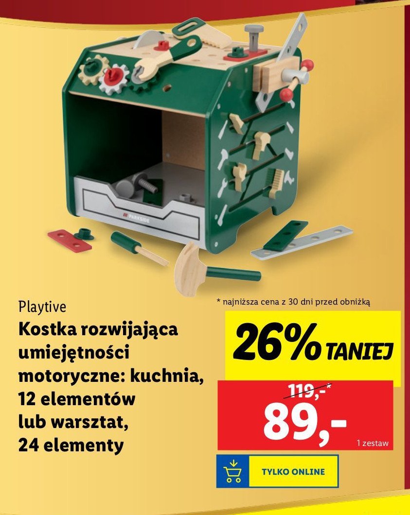 Kostka edukacyjna 24el.. Playtive promocja w Lidl