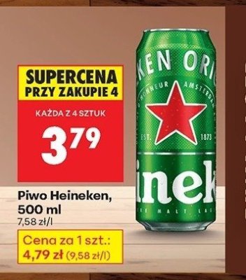 Piwo Heineken 500 ml promocja w Biedronka